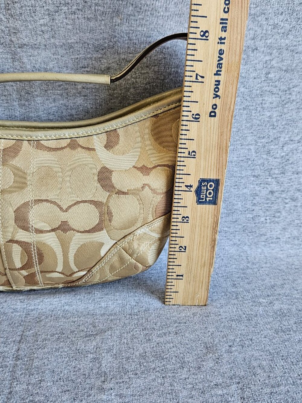 Coach Vintage Signature Small Soho Hobo Shoulder Bag Gold Metallic Optic C Y2K - Picture 16 of 16